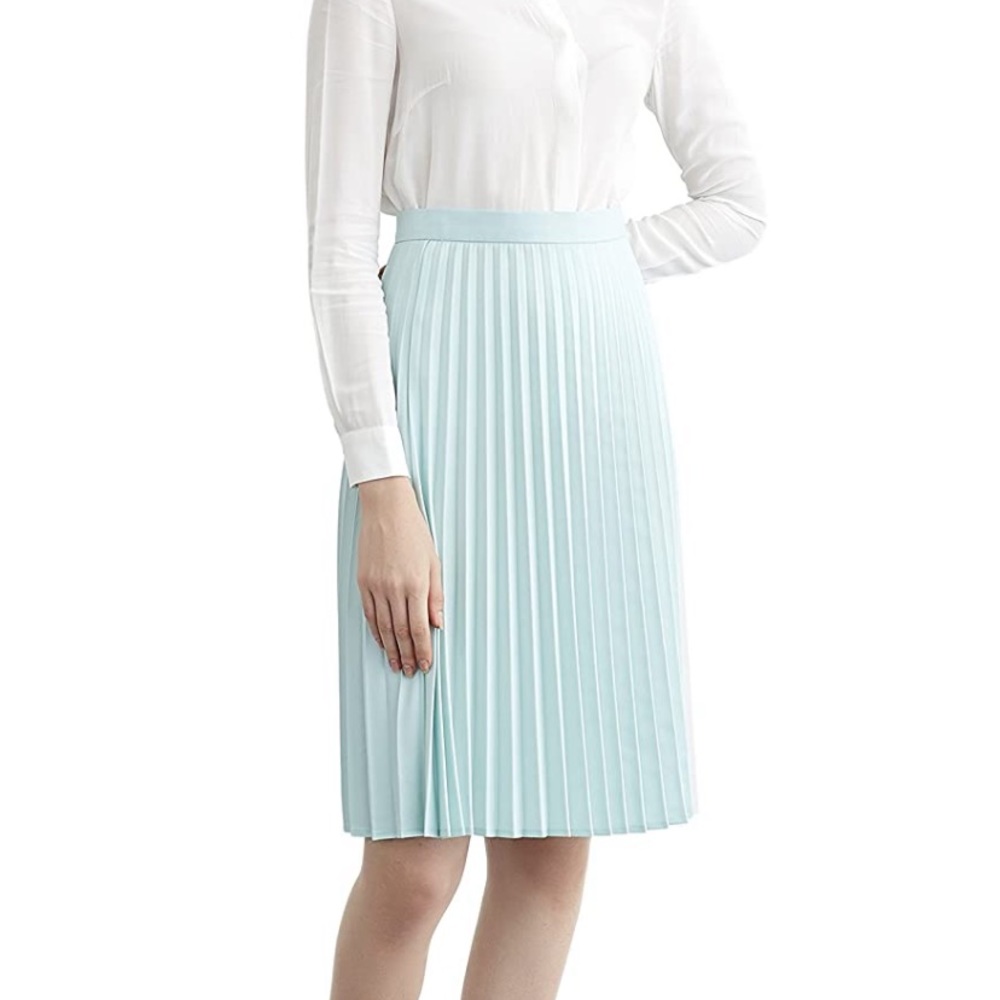 Light Blue Knife Pleat Skirt (NWOT)